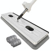 42cm Hand-Free Household Flat Mop Kitchen Cleaning Lazy Floor Cleaner, Style: White+2 Wipes