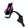 HC006 2 in 1 Car Charger & 360 Rotation Holder, Random Color Delivery, For iPhone, Galaxy, Huawei, Xiaomi, LG, HTC and other Smartphones of width 47-92mm Smartphone