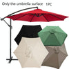 Polyester Parasol Replacement Cloth Round Garden Umbrella Cover, Size: Diameter 2m  6 Ribs(Khaki)