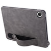 For Samsung Galaxy Tab A9+ TPU Leather Back Tablet Case with Wristband(Grey)