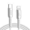 JOYROOM S-A51 Cutting-Edge Series 3A Fast Charging Data Cable, Type-C to 8 Pin Cable, Length: 1.2m(Light Gray)