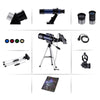 WR852-3 16x/66x70 High Definition High Times Astronomical Telescope with Tripod & Phone Fixing Clip & Moon Filter(White)