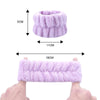 6pcs Washing Anti-Humidity Washing Face Wrist Strap Sports Sweat-Wiping Bracelet Sweat-Absorbing Sleeve(Light Purple)
