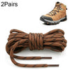 2 Pairs Round High Density Weaving Shoe Laces Outdoor Hiking Slip Rope Sneakers Boot Shoelace, Length:140cm(Red Brown-Black)