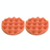 2 PCS Car Wax Sponge Round and Wavy Shape Sponge High-density Waxing SpongeSize:15 x 15cm