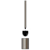 Bathroom Stainless Steel Base Leak-Proof Toilet Brush Set, Color: Flocked Primary Color Long Rod