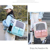 Breathable Cat Backpack, Grey, Foldable, Portable Pet Carrier Bag