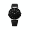 YAZOLE 506 Simple Large Scale Dial Men Business Quartz Watch(Silver Shell Black Tray Black Belt)