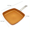 CX-009 10-inch Copper Wire Frying Pan Aluminum Pan, Style:Without Cover