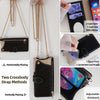 For Samsung Galaxy A56 5G Crossbody Chain Fishtail Litchi Leather Phone Case(Black)