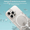 For iPhone 15 PC Corrugated MagSafe Phone Case(White)