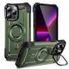 For iPhone 13 Pro Lens Holder MagSafe Phone Case(Army Green)
