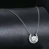 S925 Sterling Silver Sparkling Horseshoe Moissanite Pendant Necklace(MSN028)