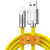 Mech Series 6A 120W USB to 8 Pin Metal Plug Silicone Fast Charging Data Cable, Length: 1.2m(Yellow)