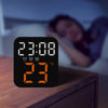 Simple Temperature Display Clock Three Alarm Clock Porch Wall Clock(Green Light)