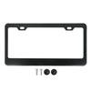 American Standard Aluminum Alloy License Plate Frame Including Accessories, Specification: Square Hole Rounded Corners Aluminum Black