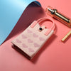 Heart Shaped Knitted Mini Crossbody Phone Bag For 6.9 inch and Below Phones(Pink)