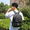 LIJIEBAO Retro Canvas Shoulder Bag Outdoor Casual Backpack Large Capacity Computer Bag(Army Green)