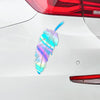 7pcs / Set Car Feather Scratch Decal 3D Reflective Bumper Stickers(Silver White)