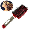 Hair Scalp Massage Comb Hairbrush Bristle Nylon Women Curly Detangle Hair Brush for Salon Hairdressing Styling Tool(Red)