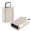 2 PCS SBT-148 USB-C / Type-C Male to USB 3.0 Female Zinc Alloy Adapter(Champagne Gold)