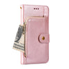 For alcatel  Axel/Lumos Zipper Bag Leather Phone Case(Rose Gold)