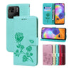 For Xiaomi Redmi 10A 4G Rose Embossed Flip PU Leather Phone Case(Green)