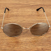 Oval Retro UV400 UV Protection Metal Frame AC Lens Sunglasses