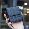 For Samsung Galaxy Z Flip6 BFB04 Plaid Crossbody Fold Phone Bag(Black)
