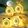 LED Night Light Cartoon Clock Desktop Animal Piggy Bank(Panda)