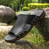 Men Casual Beach Shoes Slippers Microfiber Wear Sandals, Size:38(Brown)