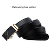 Dandali Casual Men Automatic Buckle Belt Business Soft Leather Pants Band, Length (cm): 110cm(ZD-12)