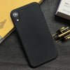 For iPhone XR Shockproof Frosted TPU Protective Case(Black)