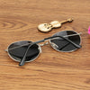 Oval Retro UV400 UV Protection Metal Frame AC Lens Sunglasses