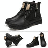 Men Boots Leather Martin Boots Men England High Men Shoe, Size:39(Black Nude Shoes)