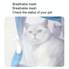Breathable Canvas Cat Carrier Bag, Large, Blue - Handheld & Portable