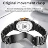 1pair OLEVS 5563 Couple Luminous Waterproof Quartz Watch(Black)