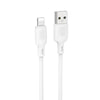 BOROFONE BX113 2.4A USB to 8 Pin Silicone Charging Data Cable, Length:1m(White)