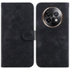 For Realme 13+ Global Lily Embossed Leather Phone Case(Black)