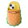 For iPhone 15 Hamburger Silicone Full Coverage Phone Case