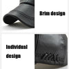 Outdoor Leisure Baseball Hat PU Leather Warm Peaked Cap, Size:Free Size(Light Coffee)