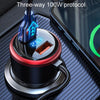 Vehicle Mini Fast Charging Charger Car One To Three Cigarette Lighter, Model: Extreme Version