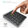 N960 Ultra-thin Universal Aluminum Alloy Rechargeable Wireless Bluetooth Numeric Keyboard (Grey)