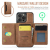 For iPhone 14 Pro Max DG.MING MAGKING-K2 Series MagSafe RFID Card Bag Detachable Phone Case(Brown)