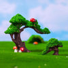 5pcs Micro-Landscape Simulated Green Trees Flowers DIY Gardening Ecological Ornaments, Style: No. 11 Long Tree