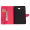 For Galaxy Tab A 10.1 (2016) / P580 Butterflies Love Flowers Embossing Horizontal Flip Leather Case with Holder & Card Slots & Wallet(Magenta)