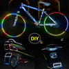 3 Rolls Bicycle Mountain Bike Motorcycle Sticker Car Contour Reflective Sticker Night Riding Reflective Sticker 1 x 800cm(Blue)