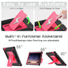 For Samsung Galaxy Tab S6 Lite 2020 / 2024 Armor Bolt Shape Holder Silicone Hybrid PC Tablet Case(Black Rose Red)
