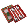 4pcs /Pack Christmas Knife Fork And Spoon Set Cartoon Cutlery Gift Box(Spoons)