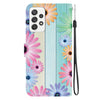 For Samsung Galaxy A53 5G Crystal Texture Colored Drawing Leather Phone Case(Sunflowers)